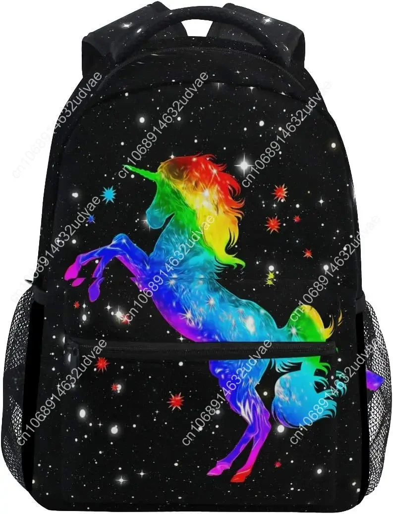 Unicorn Student Backpack For Teen Magic Rainbow Galaxy School Bag Bookbag Travel Laptop Daypack Book Bag Shoulder Bag