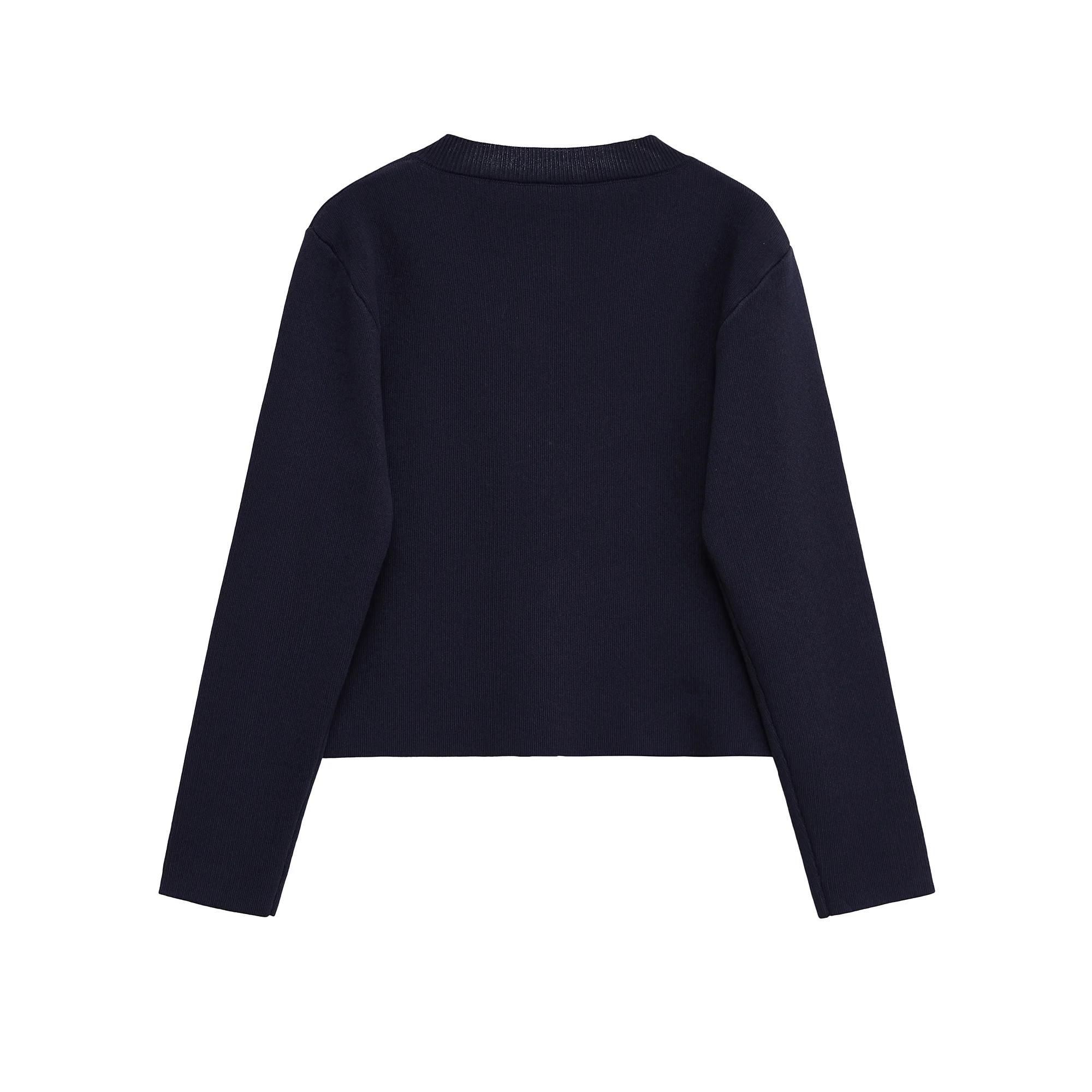 Frauen Solide Rundhals One Button Pullover Strickjacken Frauen Mantel Elegante Volle Hülse Lose frauen Jacke 6427013