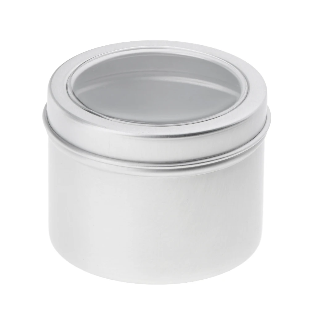 Round Aluminum Tin Jar 60ml Empty Cream Container with Thread Lid for Cosmetic Storage and Travel