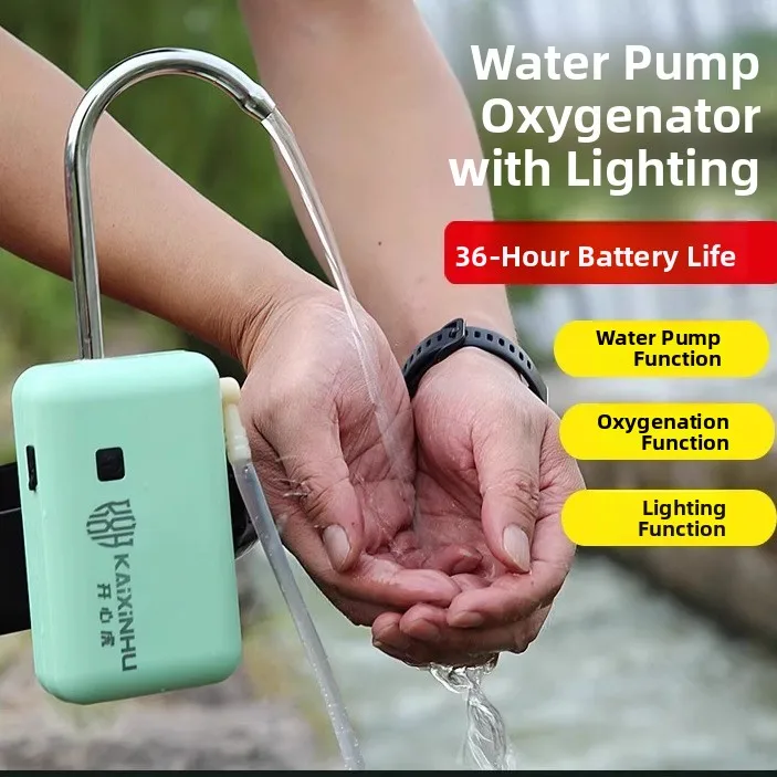 スマートフィッシングエアレーターウォーターポンプ屋外釣りボックス自動吸引ポンプ酸素供給器ledトーチハンドウォッシュポータブルフィッシャーマン