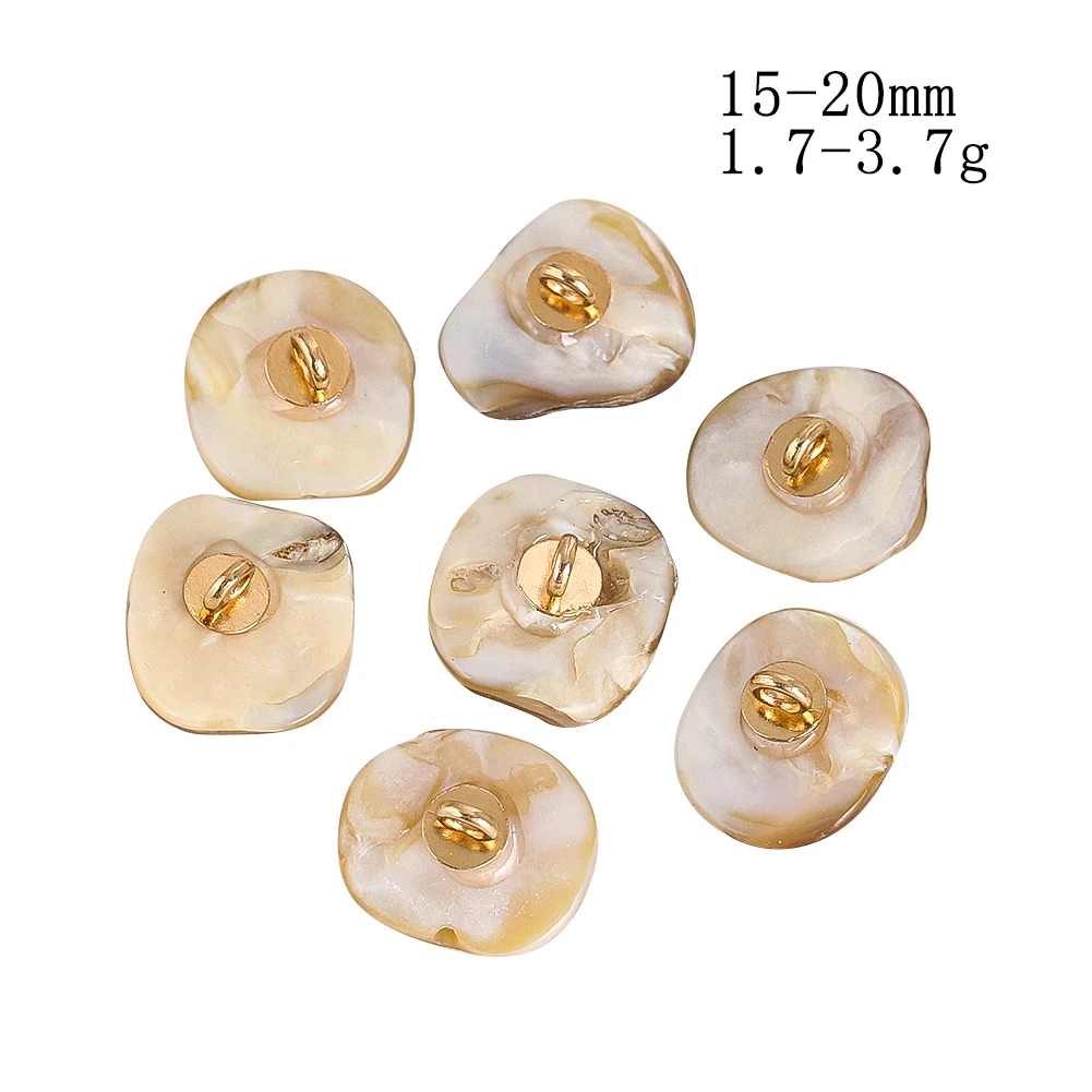 10pcs Irregular Shell Shank Buttons Natural Mother of Pearl Sewing Button DIY Needlework Clothes Decor Scarpbooking Embelishment view 5