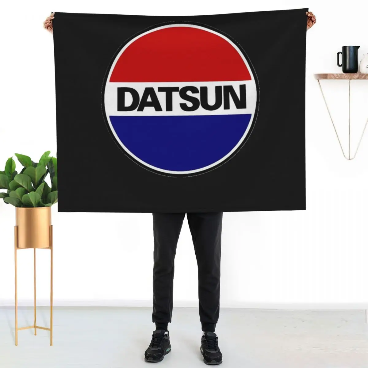 BEST SELLER Datsun Logo Merchandise Throw Blanket Sofa Soft Beds Warm Sofas Blankets