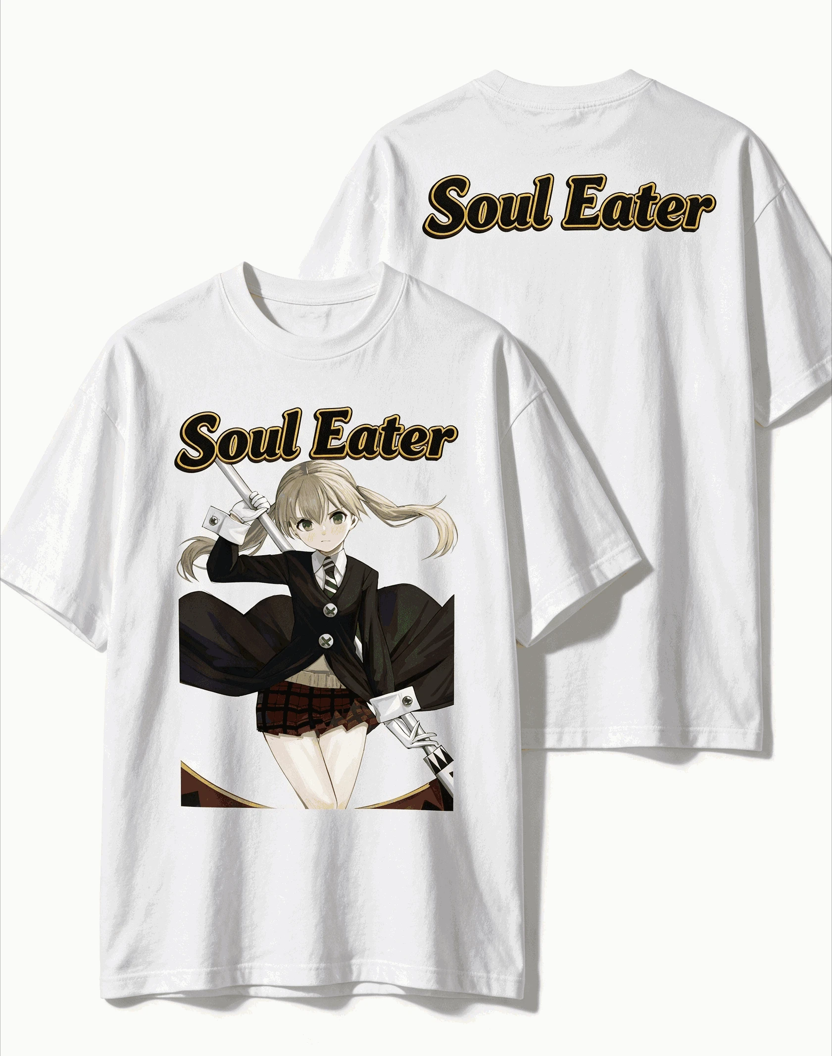 Summer Hot Sale Anime Soul Eater Maka Albarn T Shirt Y2K Unisex Gothic Cotton Round T-shirt Breathable Streetwear Casual Tees