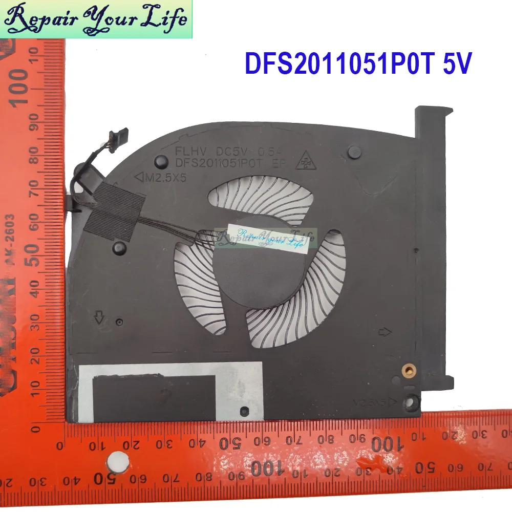 Imagem -05 - Dell-ventilador de Refrigeração para Laptop Refrigerador da Cpu Dell M17 r2 04515y 0r23g0 5v 12v Radiador Vga Dfs2011051p0t