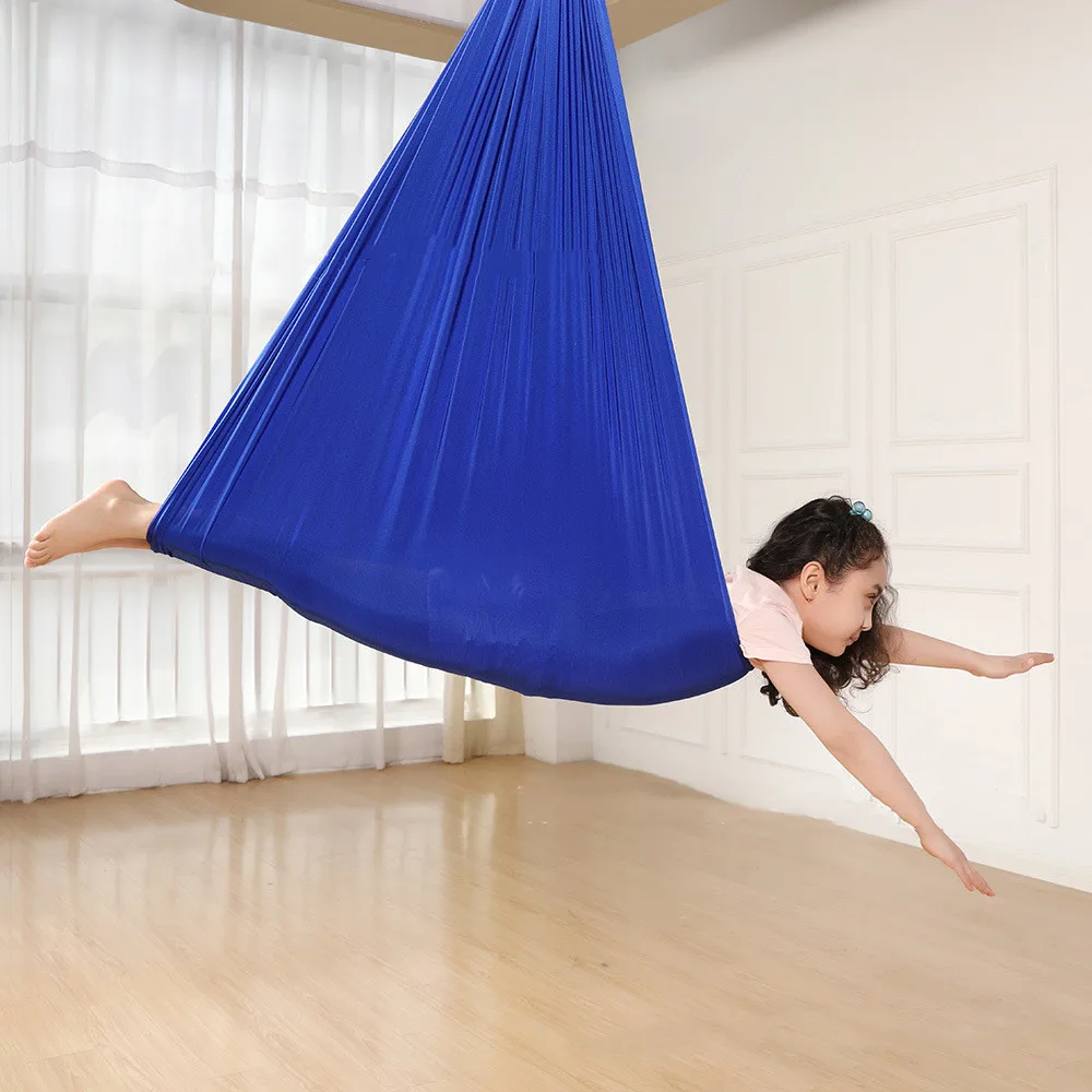 Hammock Yoga elástico ajustável para crianças, rede com alças de extensão, Mosquetões, Ferramenta Fitness, Swing Indoor e Outdoor, Toy Swing