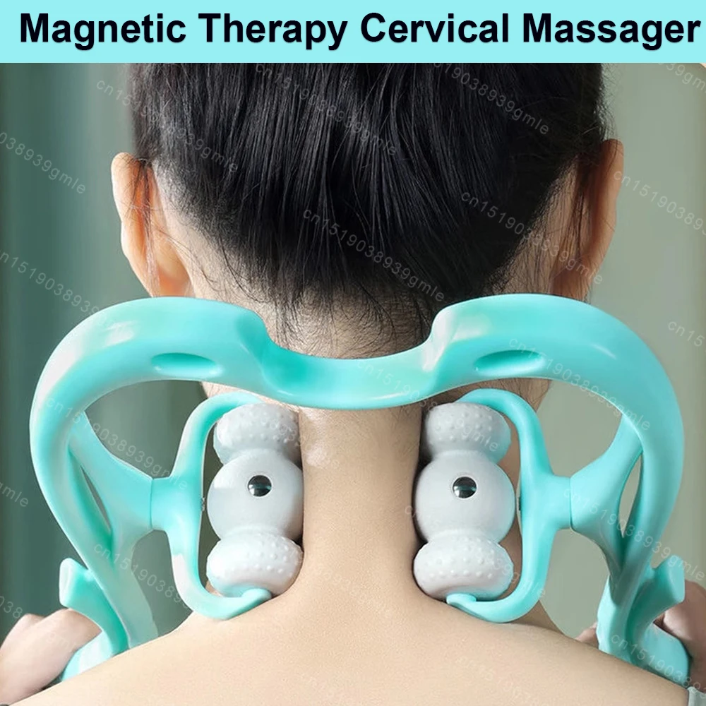 

6 Trigger Point Roller Multifunction Neck Massager Magnet Therapy Therapy Shoulder/body Self-Massage Tool Relieve Neck Pressure