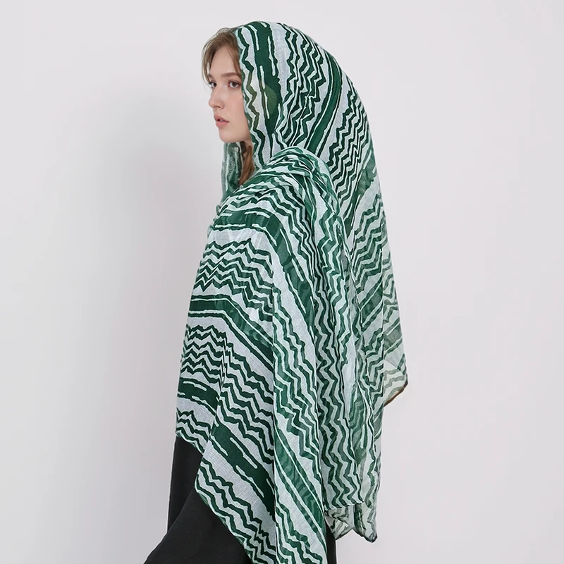 Print Design Middle East Summer New Hijab Beach Sun Protection Silk Scarves Women\'s Shawl Large Scarf Soft Bufanda Wrap Muslim