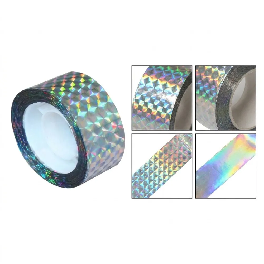 50m Bird Scare Tape Dual-Sided Reflective Construction for Humane Avian Deterrence in Open Field and Enclosed Grow Settings
