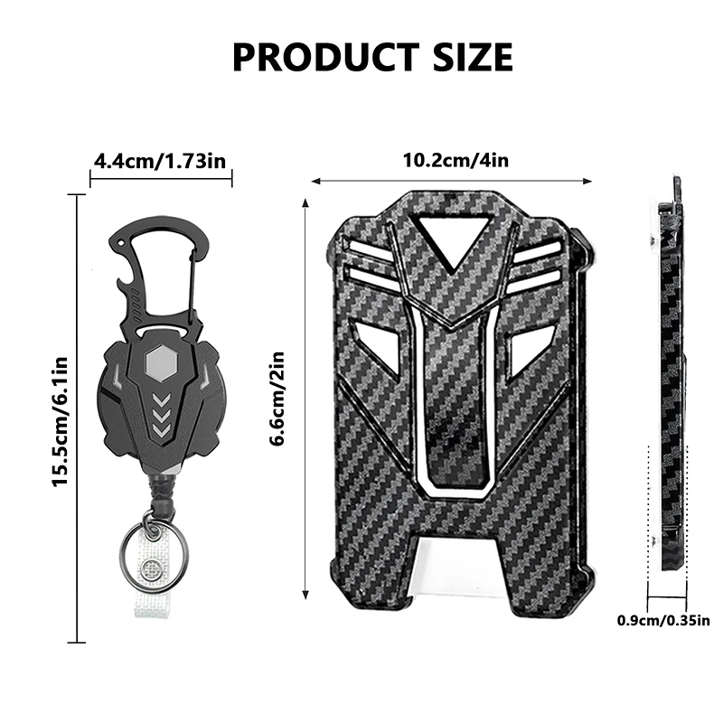 

New Heavy Duty Retractable Pull Badges ID Reel Carabiner Key Chain Buckle Key Holder Outdoor Keychain Holds Multiple Tools