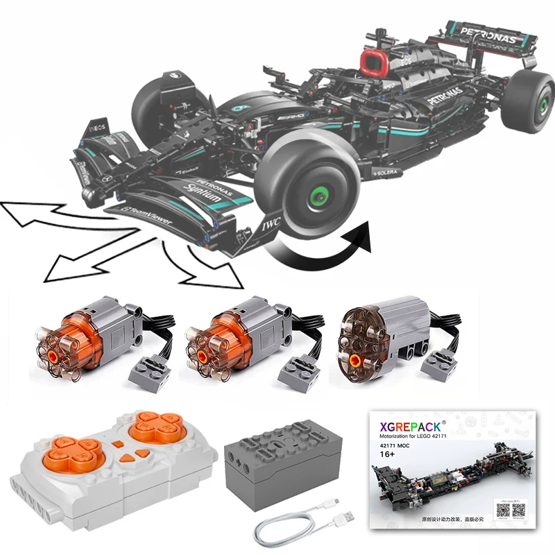 

XGREPACK motor motorization for LEGO 42171 Mercedes-AMG F1 W14 E --not including toy model