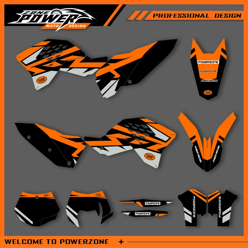 

POWERZONE Мотокросс для KTM SXF 2007 2008 2009 2010 EXC 2008 2009 2010 2011 Графический фон Наклейки Наборы наклеек по индивидуальному заказу 09