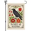 Funny Double Sided Ni Dieu Ni Maître Gothic Raven Fall Garden Flag llz