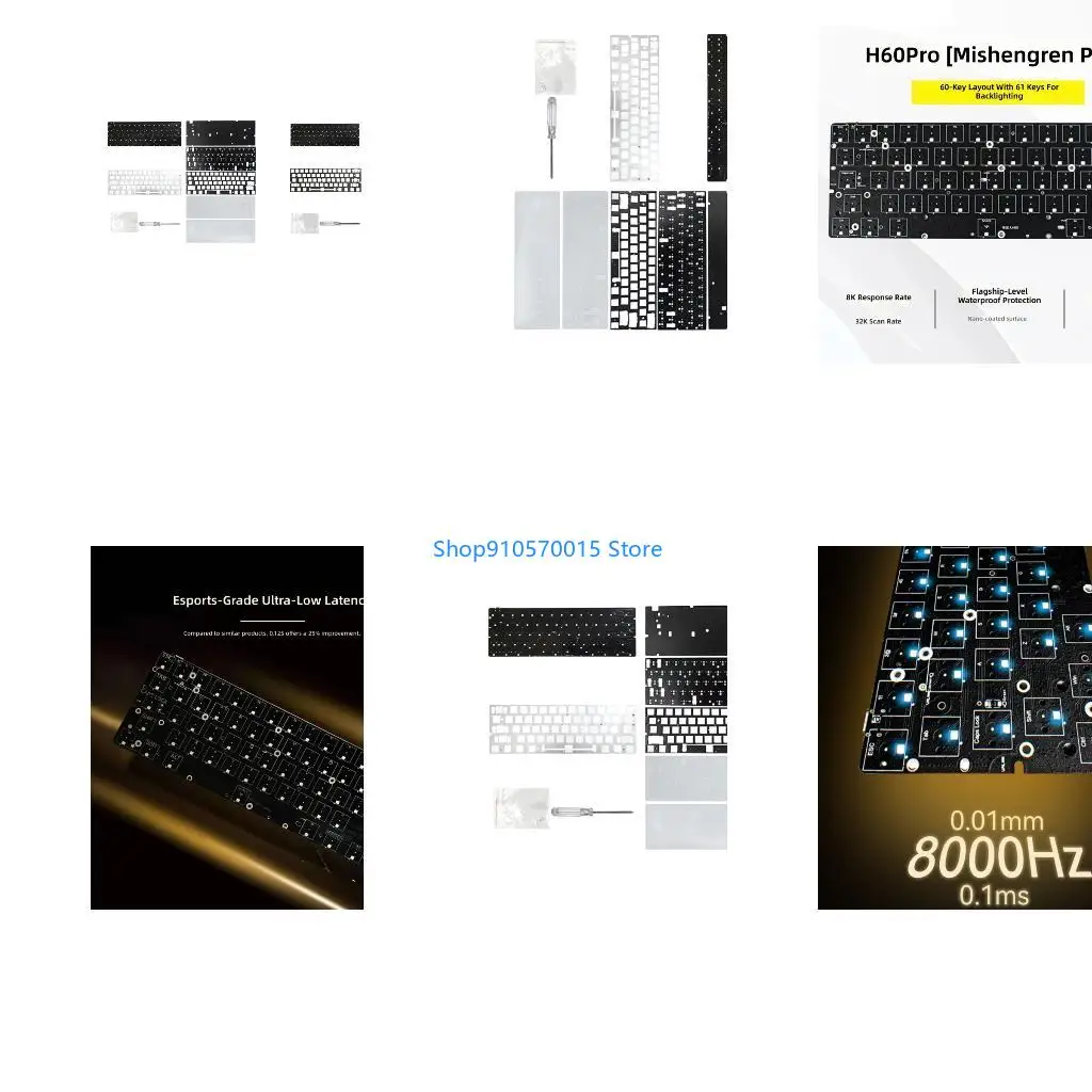 B95C 61 PCB Plate For 60 Keyboard With Low Latency And Dynamic Lighting