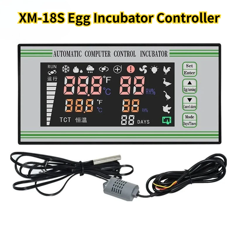 XM-18 18E 18S Egg Incubator Controller Full Automatic Control System Chicken Duck Goose Incubator Egg Thermostat Hygrostat