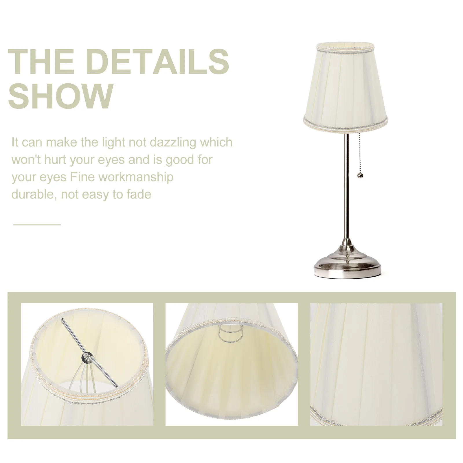 

1pc Cloth Lampshade Simple Durable Home Light Cover Bedroom Table Lamp Decor Sturdy Household Accessory Decorative Lamp Cover
