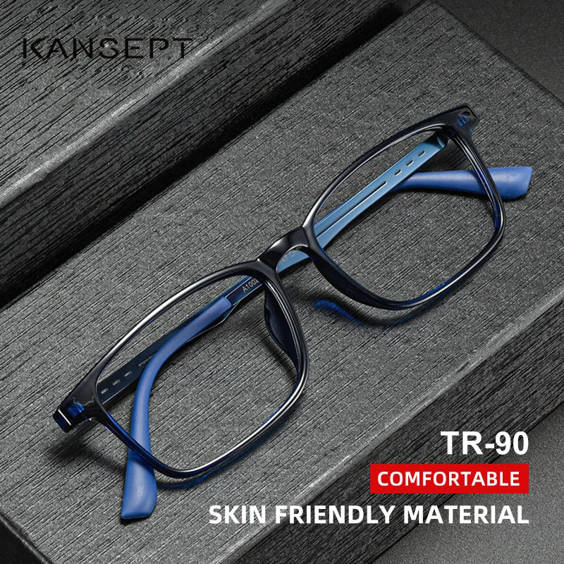 KANSEPT Hohe Qualität UltraLight Reinem Titan Anti Blau Lesebrille Myopie Hyperopie Optische Gläser Rezept Brillen