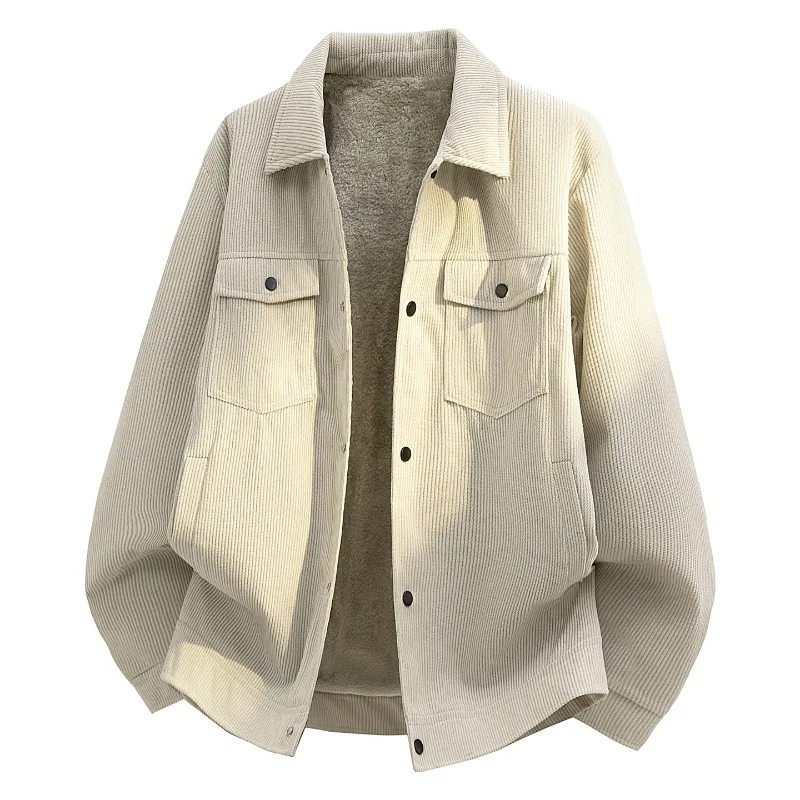 Winter Turn-down Collar Parkas for Men Business Casual All-match Thicken Warm Coats Solid Color Comfortable Outerwear New Style