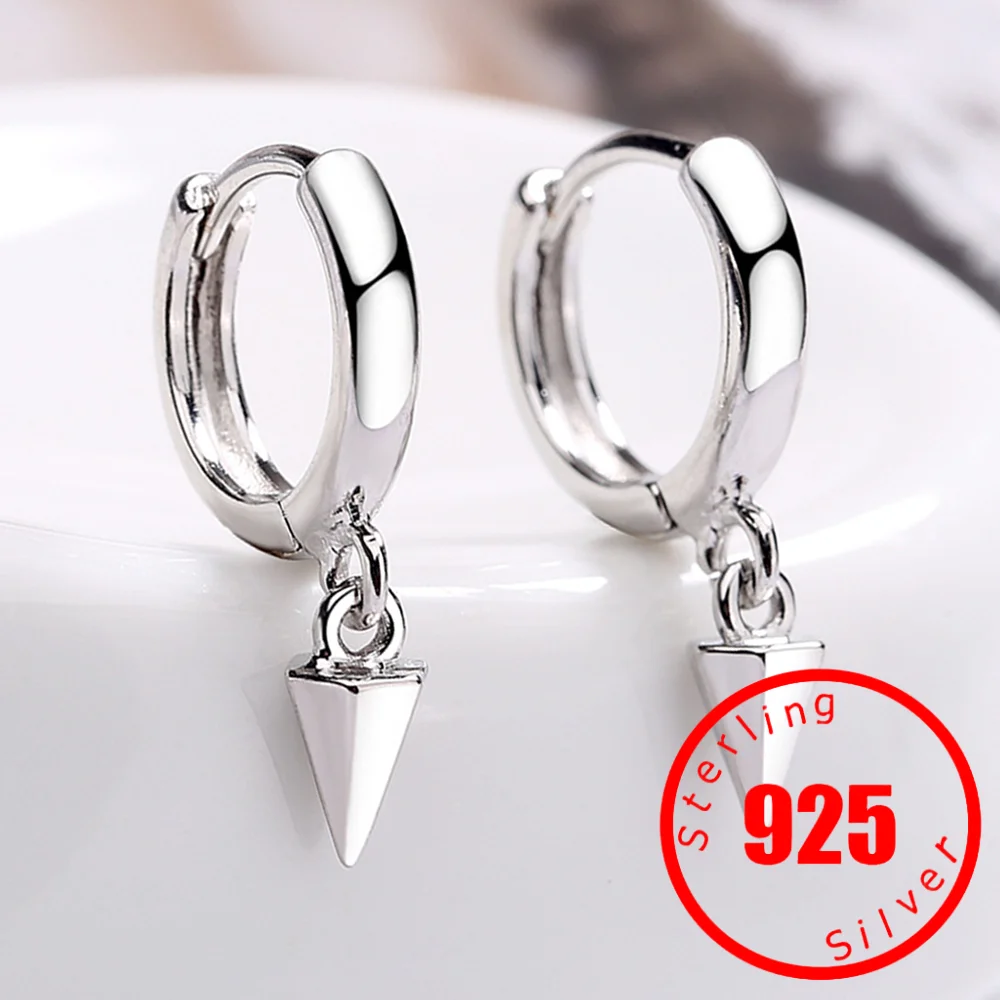 

New Fashion Korean Earrings Geometric Hoop Earring Hollow Retro Black Simple Earrings for Girl Teen Jewelry 925 Sterling Silver