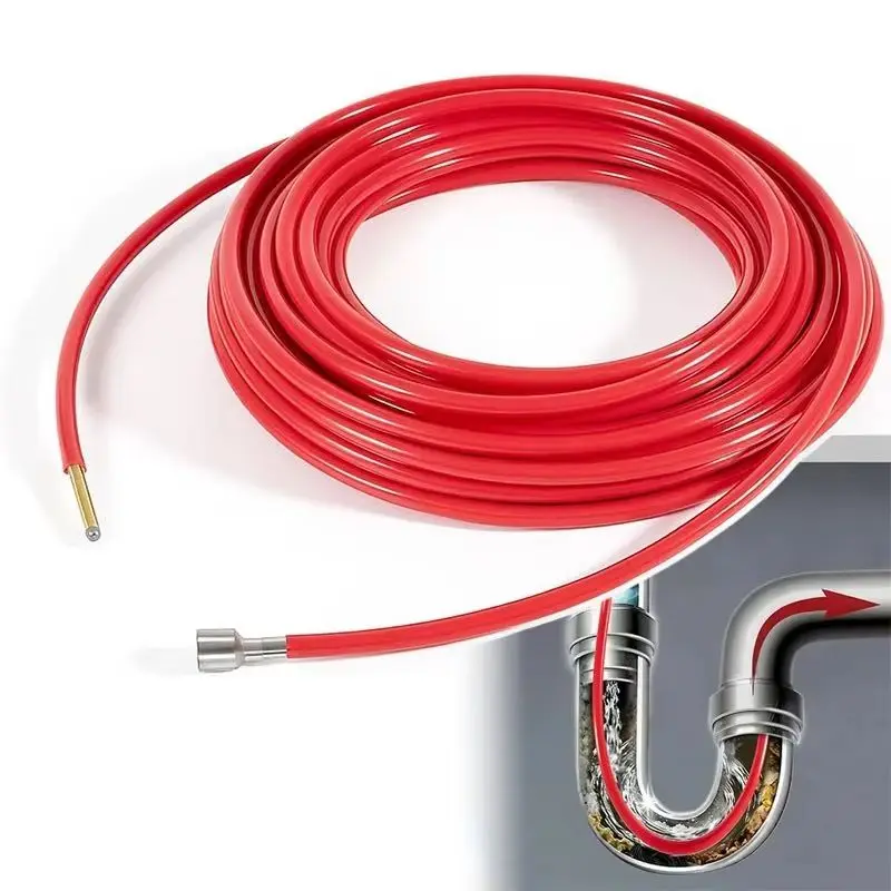 Compatible FlexShaft Cable for RIDGID K9-102 Drain Cleaner, 1/4”×50ft 64343 with Sheath & Couplings, Universal for 1-1/4” to 2”