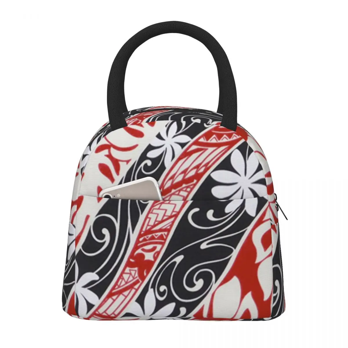 

NOISYDESIGNS Waterproof Insulated Lunch Bags Women Polynesian/Hawaiian Tribal Print Food Case Cooler Warm Bento Box for Kids