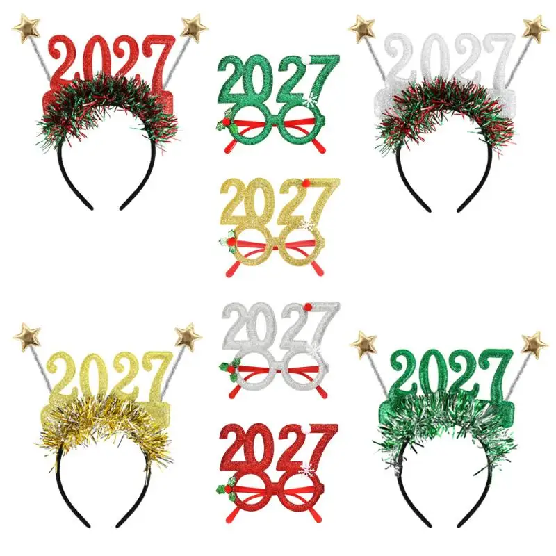 2027 Plastik-Brillen-Party-Stirnband, ideal für Neujahrs- und Weihnachtsdekorationen. – Detail 8