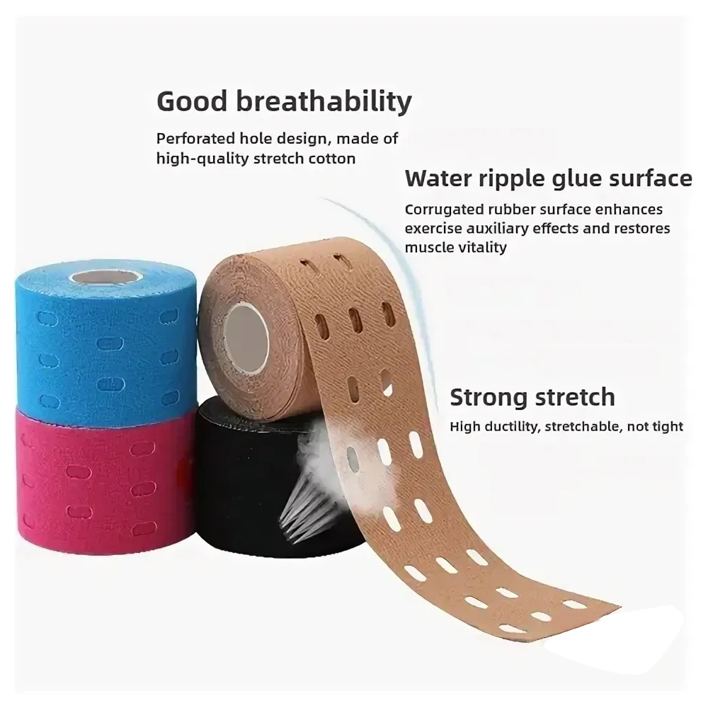 1 Roll Punch Beige | Perforated Kinesiology Tape for Joint, Knee, Ankle & Shoulder Pain | Kinesiology Tape for Physical Therapy