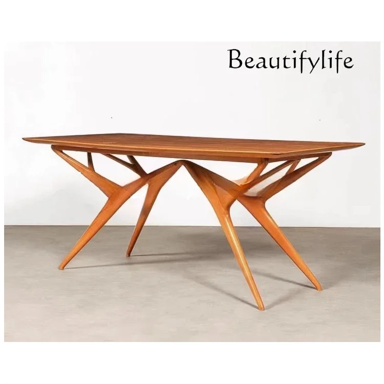 X Nordic Solid Wood Dining Table Modern Simple Home Dining Long Table Light Luxury Creative Computer Table