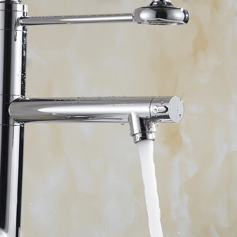 

Kitchen Faucet Chrome Brass Tall kitchen faucet mixer Sink Faucet Pull Out Spray Single Handle Swivel Spout Mixer Taps