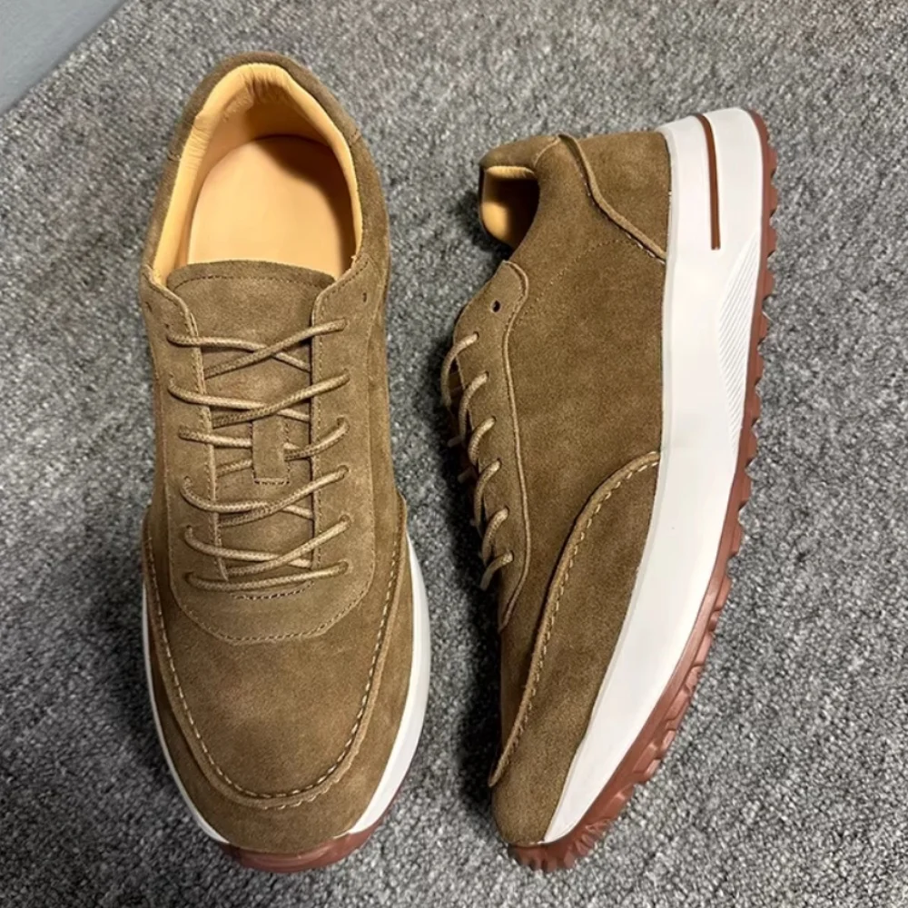 High-end style Dejen shoes - new men's shoes, suitable for all occasions, durable leather platform shoes