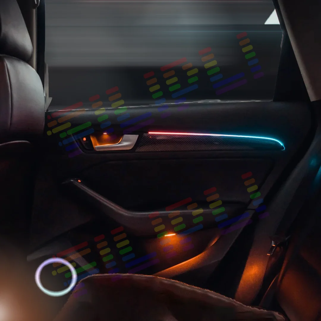 شريط LED داخلي للسيارة مع 64 لونًا ميزات تعديل وضع الإضاءة المتعددة لسيارة Toyota Camry 5 2001 2002 2003 2004 2005 2006