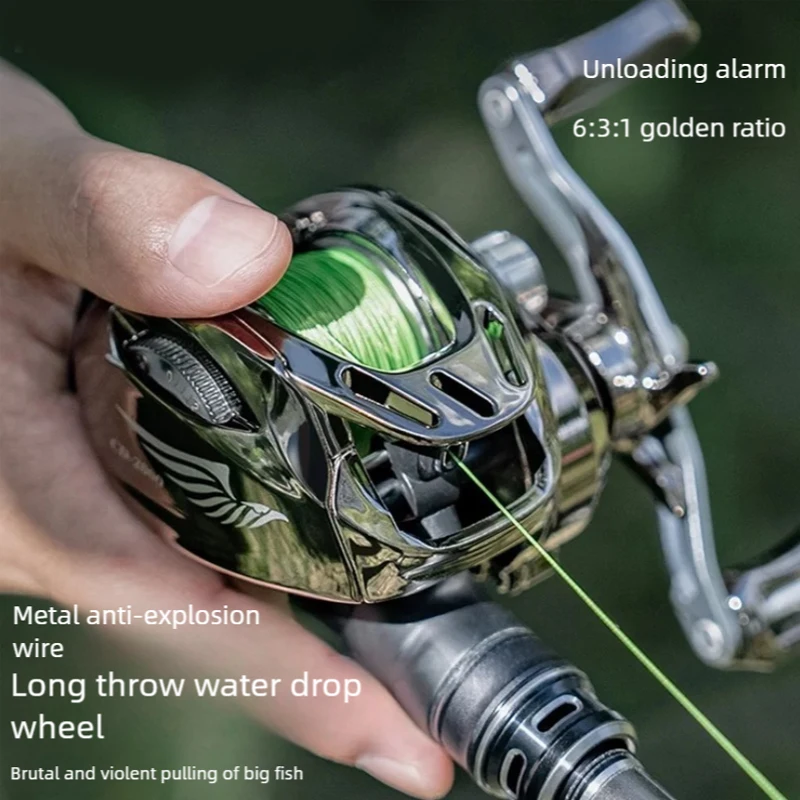 TAKUMI-S Full Metal Baitcasting Reel, 6.3:1 Gear Ratio，5+1BB, Long Cast Deep Spool Reel for Lure, Black Bass & Raft Fishing