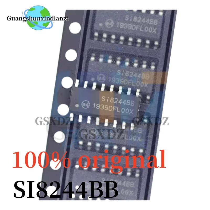 2022 + 5-10PCS 100%New Original  SI8244BB-D-IS1R,SI8244BB-D-IS1, SI8244BB SOP-16,