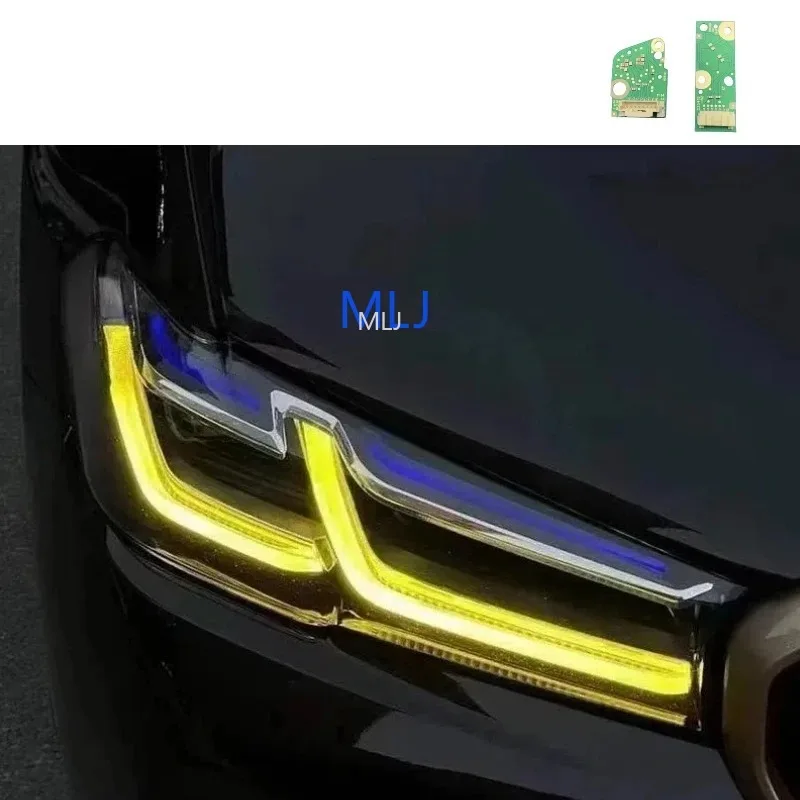 New 23508301 23508302 Yellow Headlight Daytime Running Light Module Angel Eyes LED Board for BMW G30 G38 2020 2021 2022 2023