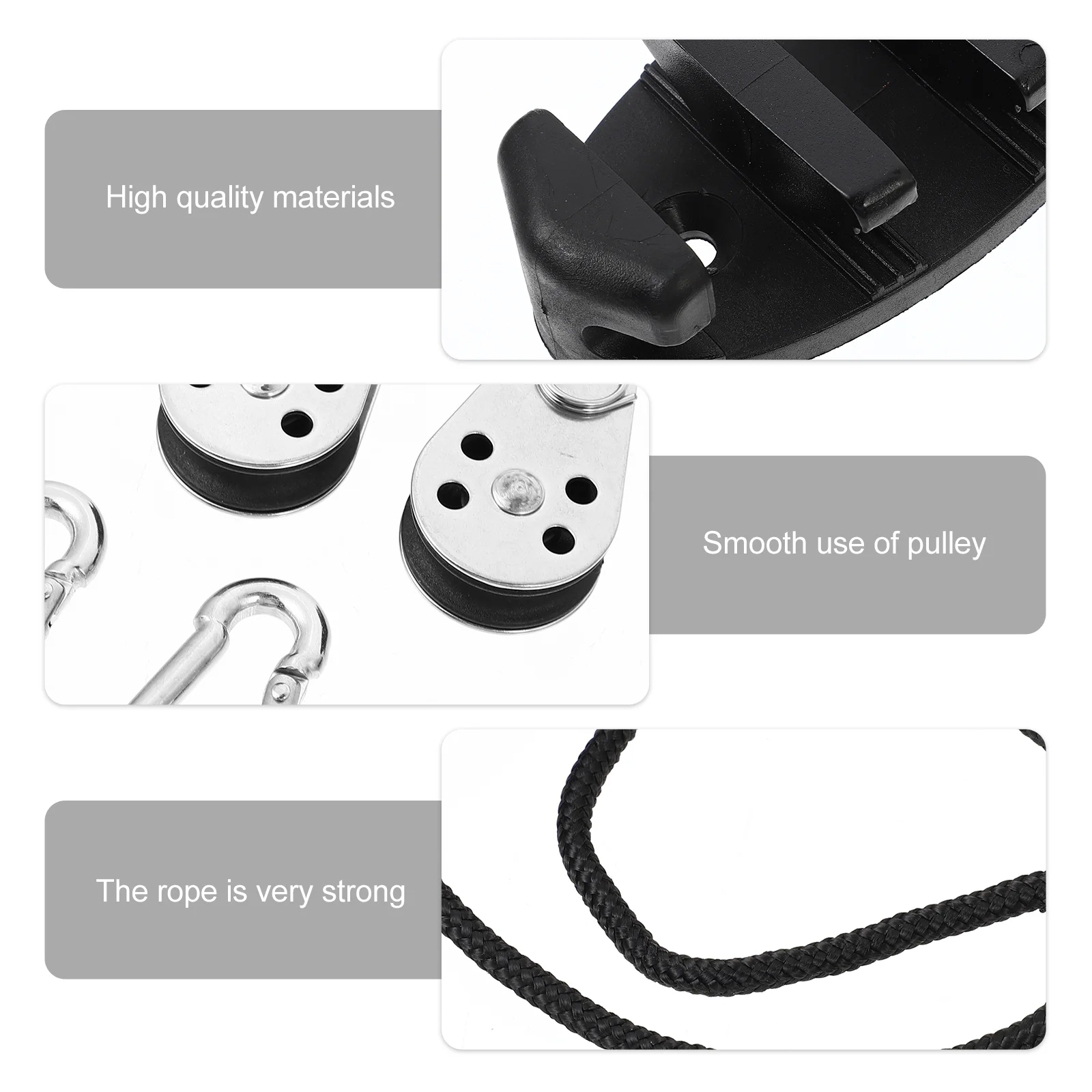 Water Sports Kayak Canoe Anchor Trolley Kit Cleat Rigging Ring Pulleys Pad Eyes Well Nuts Screws Kayak Small Pulley Trolley