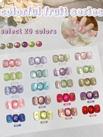 1-24pcs WS Spring Summer Hot Selling Ice Transparent Pink Green BlueCat's Eye Gel Nail Polish Whitening Nail Art Nail Supplies