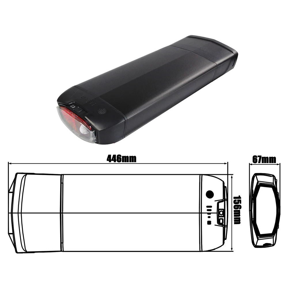 DEHAWK Li-ion Replacement Battery Pack 36V 13Ah 468Wh For 250W 350W 500W NCM HAMBURG MUNICH City E-Bike