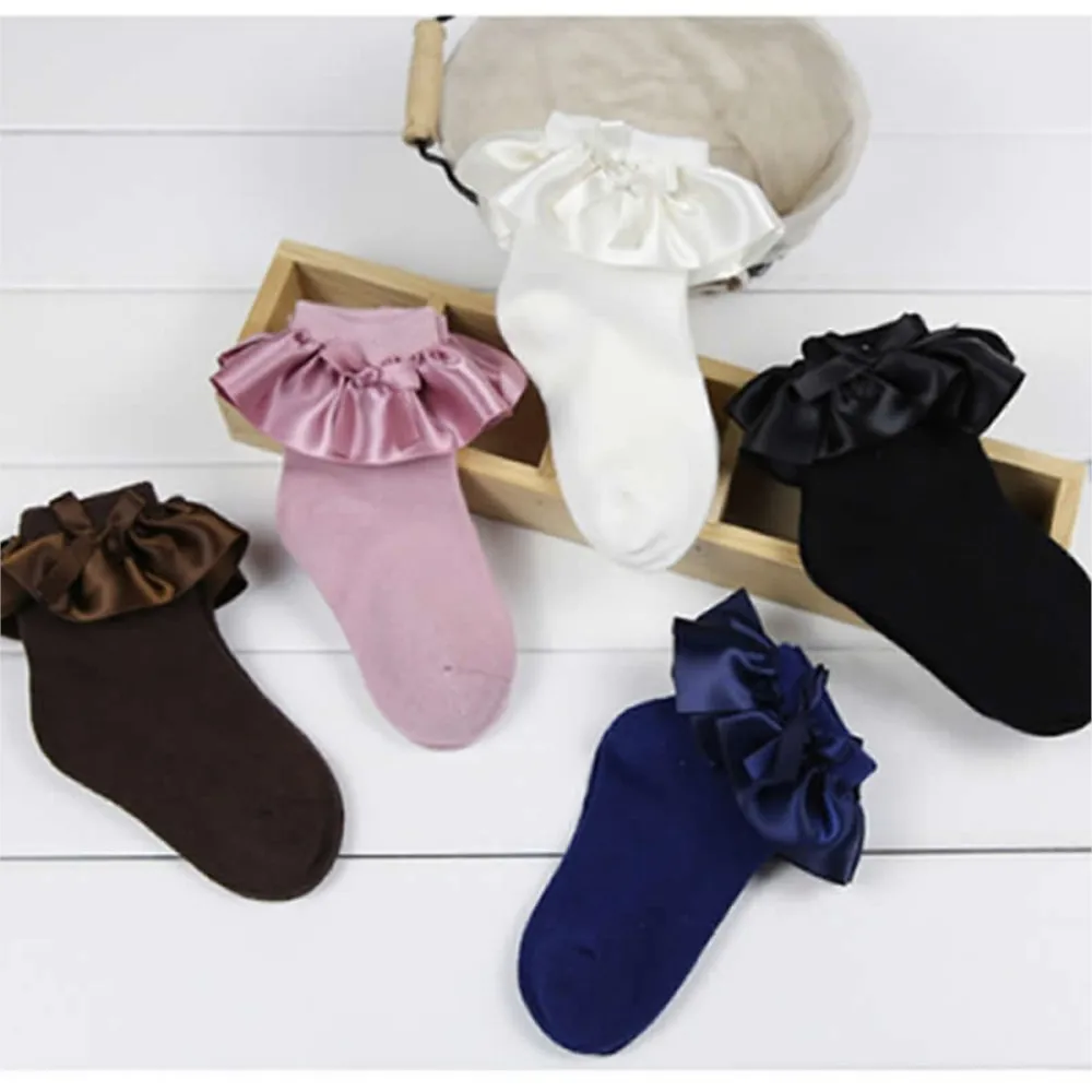 children cotton lace socks girls Princess baby booties socks South Korea lace butterfly Princess socks short infant clothing