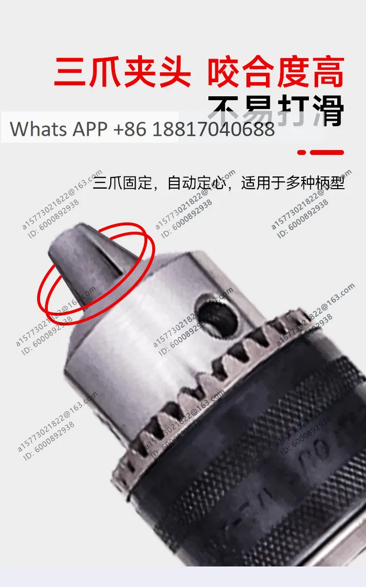 1Pcs wrench drill chuck bed table thread connection iron shell three jaw chuck quenching durable UNF0.6mm-16mm