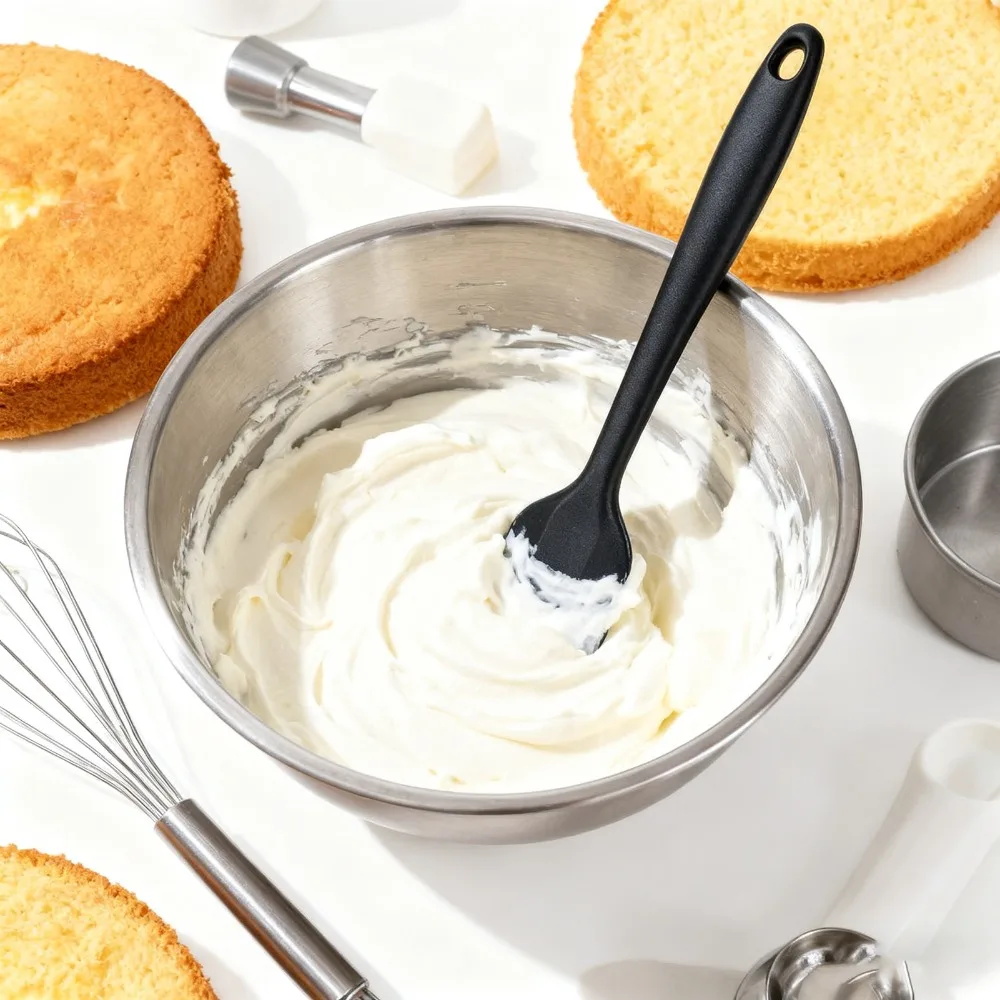 Silicone Silicone Kitchen Spatula Apply Stir Heat Resistant Cold Resistant Baking Scraper Hanging Hole Seamless