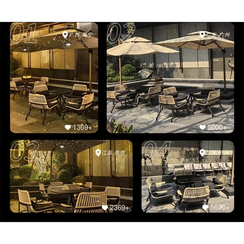 AERO café, bar, hotel, B&B, Western restaurant, barbecue restaurant, rest area, outdoor outdoor sofa table and chair combination