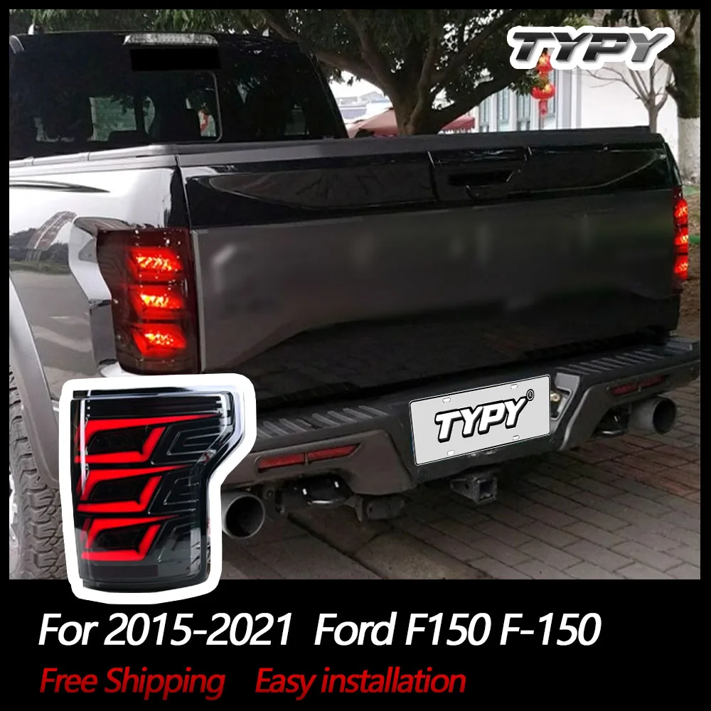 

LED Tail Lamps For Ford F150 F-150 2015-2021 Rear Taillights Assembly Start-up Dynamic Lights Turn Signal