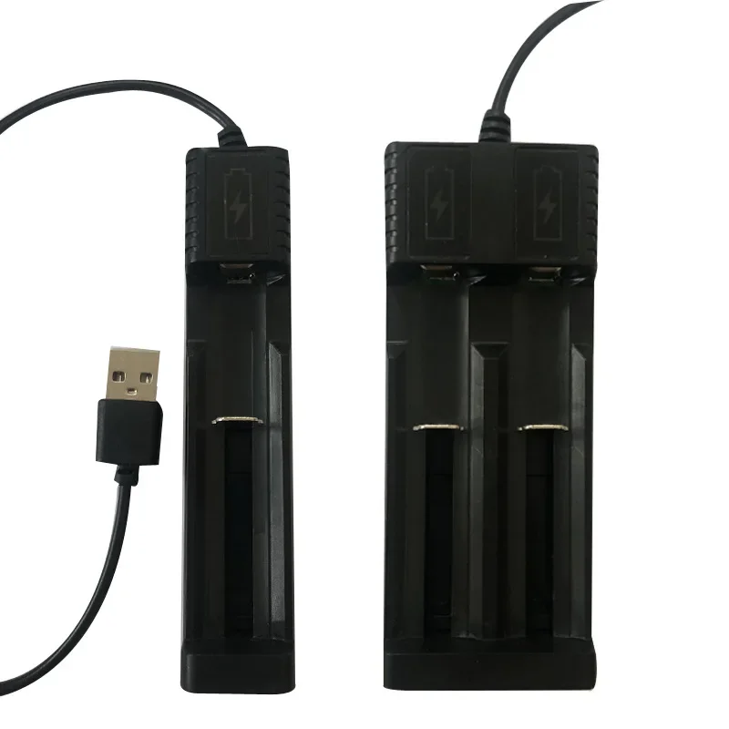 Đa Năng 1/2 Khe Cắm 18650 Pin Sạc USB Thông Minh Chargering Cho Pin Sạc Li-ion 18650 26650 14500