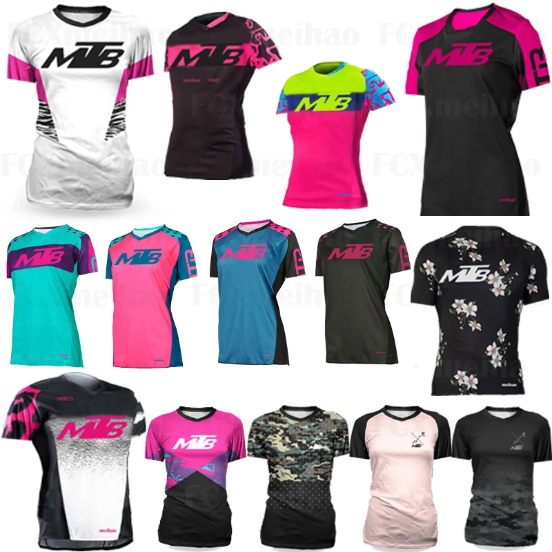 2026 meihao женские трикотажные изделия для скоростного спуска, рубашки для горного велосипеда, MTB, Offroad DH, мотоциклетный трикотаж, спортивная одежда для мотокросса, одежда для велосипеда с лисой