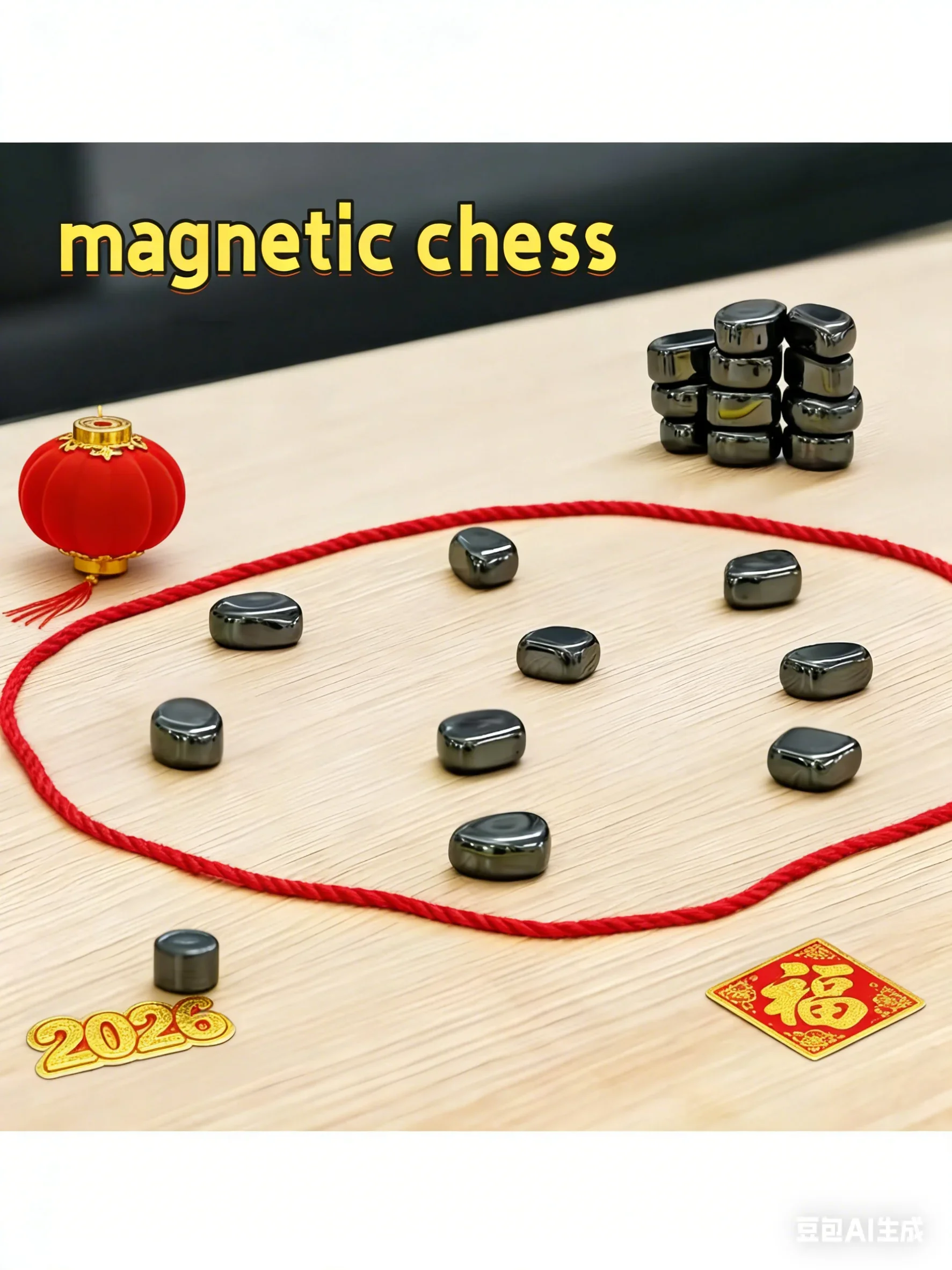 

2026 New Year Limited Edition Red Rope Family Magnetic Board Game, Multiplayer Party Game, Family Gathering Gift