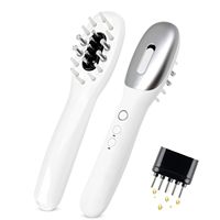 3 in 1 EMS Hair Growth Massage Comb with Hair Oil Dispenser Red Blue Light AntiHair Loss High Frequency Vibration Scalp Massager