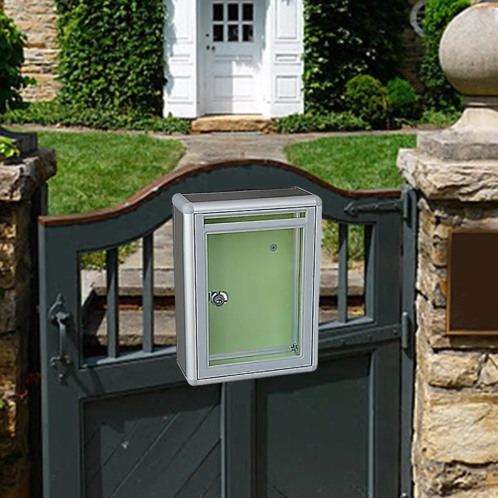 Lockable Wall Mounted Post Box Durable Decorative Newspaper Post Box Metal Post Boxes for Decorations Outside