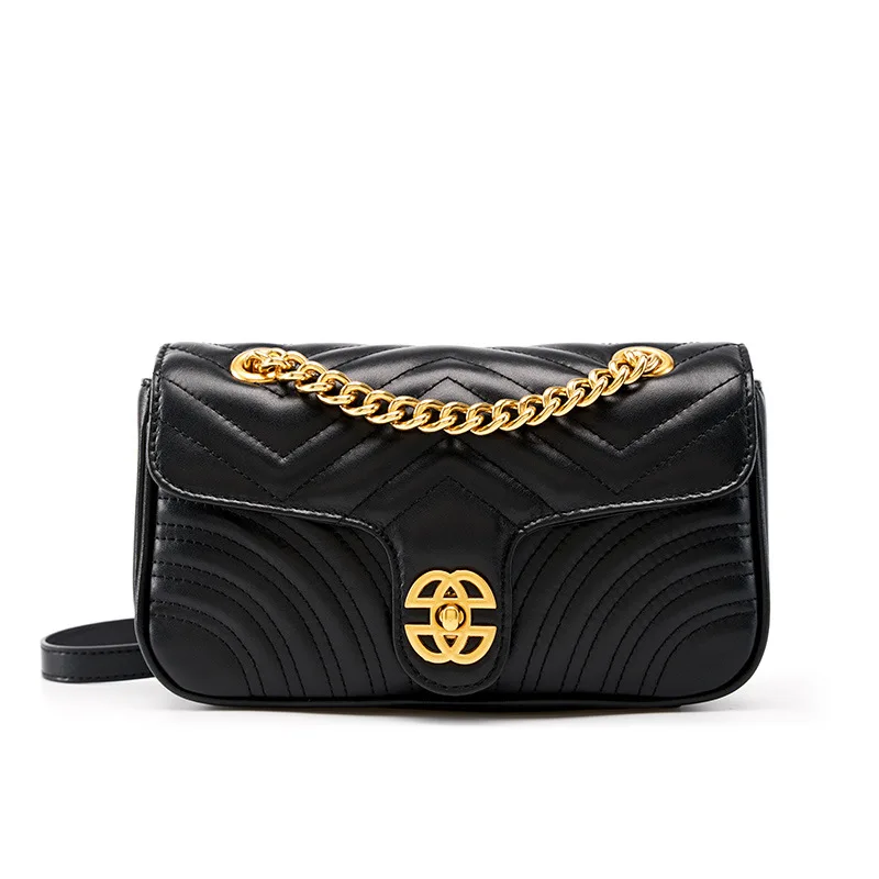 2025 New High-end Lady Chic Shoulder Bag for Women with Diamond Lattice Pattern, Adjustable Chain Strap, Soft Leather Material