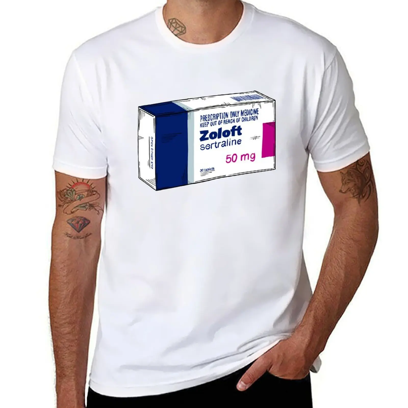 

Sertraline box T-Shirt man t shirt cotton man t shirt luxury T-Shirt