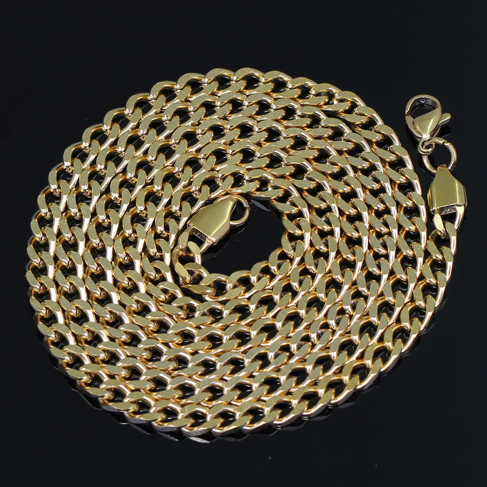 2Pcs Stainless Steel Necklace Men Elegant Present Choice for Birthdays and Proms Stainless Steel Chain Necklace