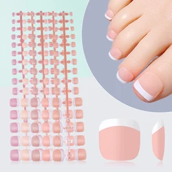 Nailpop 150pcs Zehen nagels pitzen kurze französische Spitze drücken auf Zehennägel rosa weiches Gel Zehen nagels pitzen gefälschte Zehen nagel verlängerungen einweichen